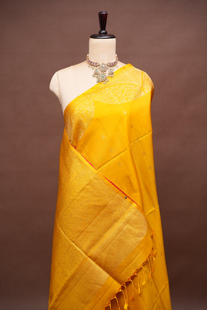 Pure Soft Silk Saree - Yellow