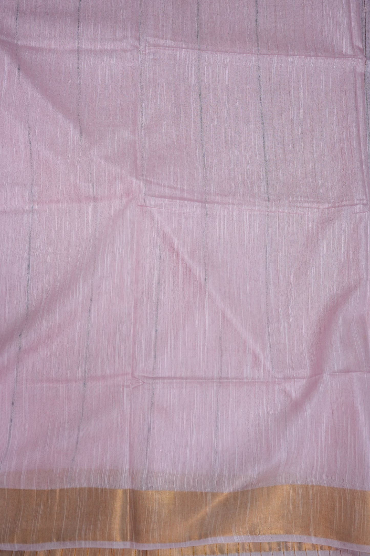 Semi Tussar Staple Saree – Baby Pink