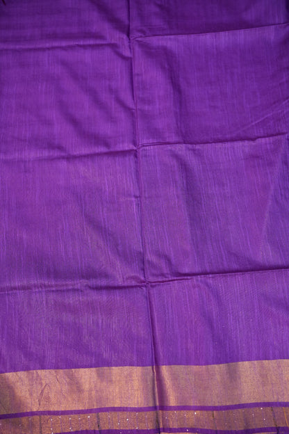 Semi Tussar Staple Saree – Purple