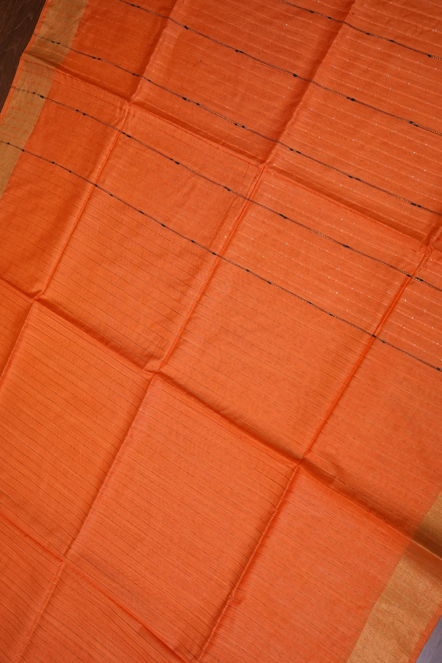 Semi Tussar Staple Saree – Orange