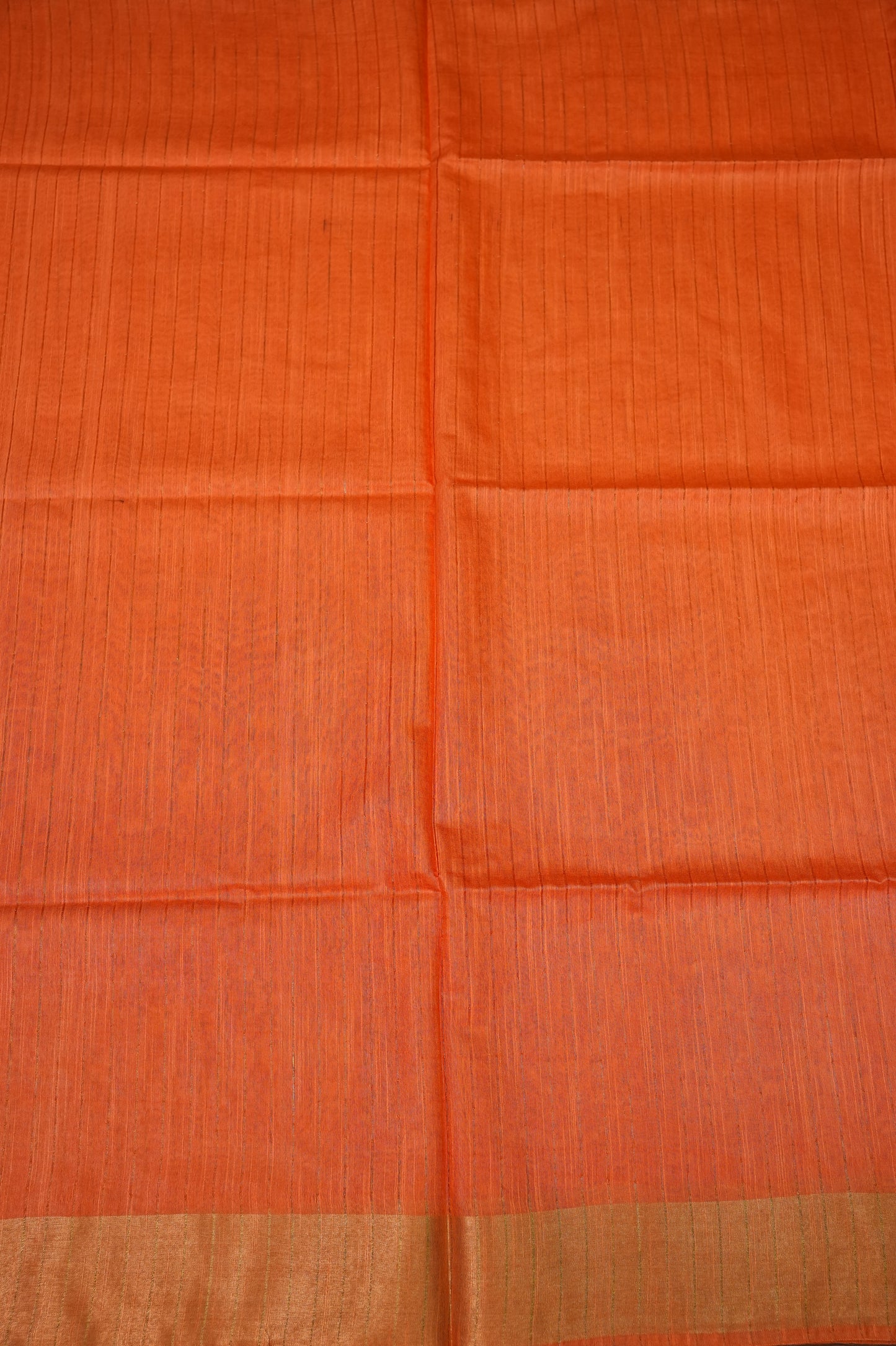 Semi Tussar Staple Saree – Orange