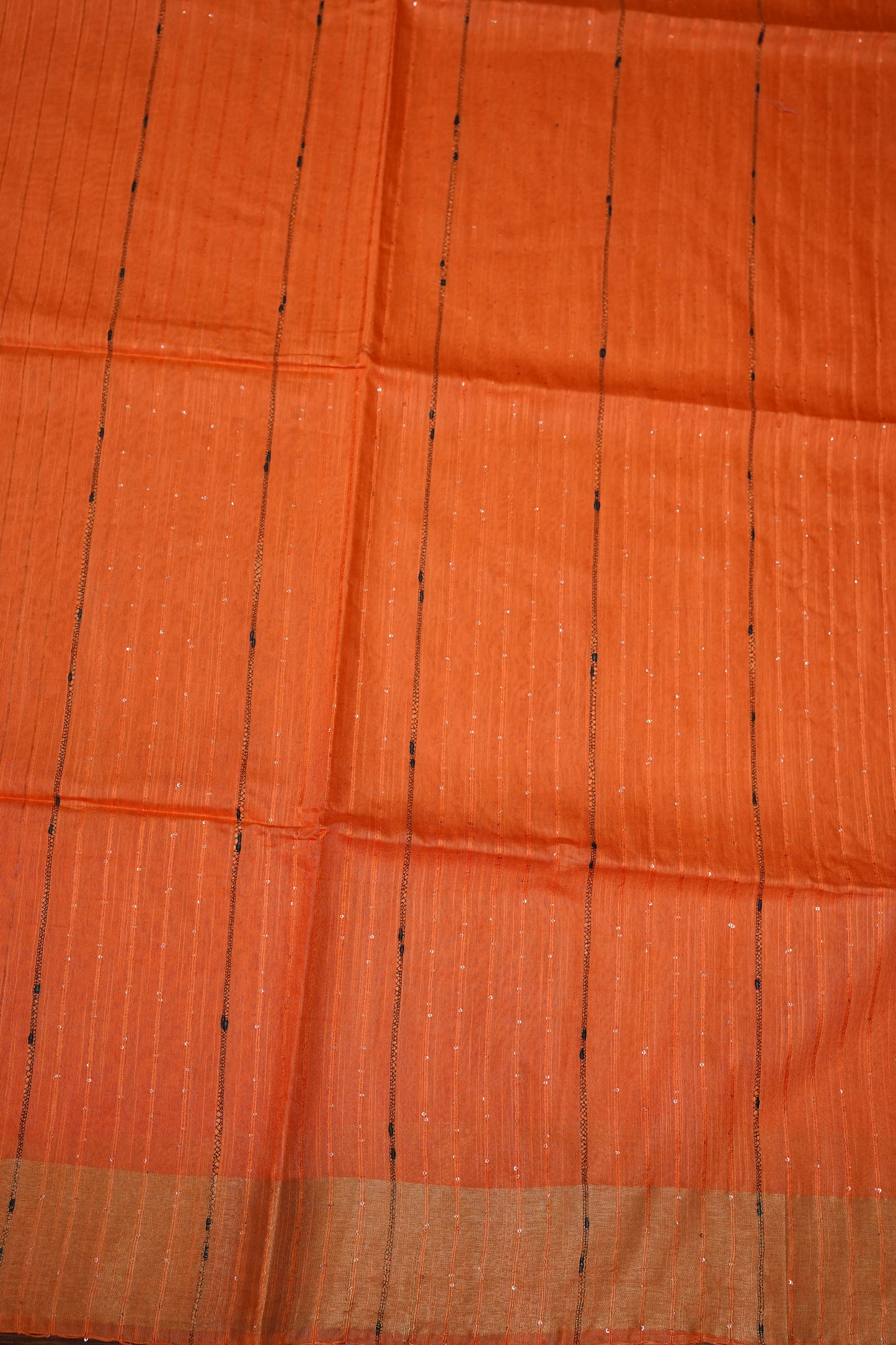 Semi Tussar Staple Saree – Orange