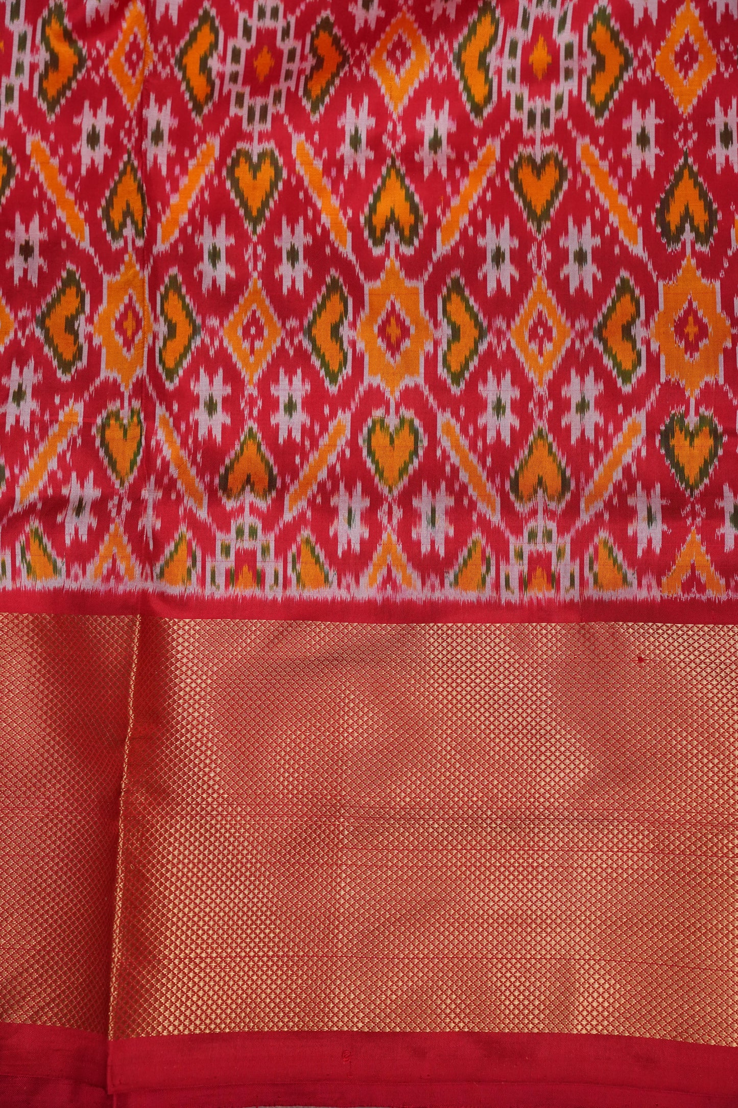 Pure Ikkat Soft Silk Saree - White