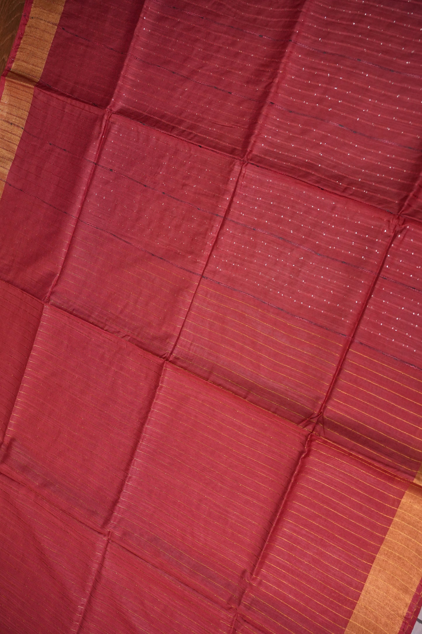 Semi Tussar Staple Saree – Maroon
