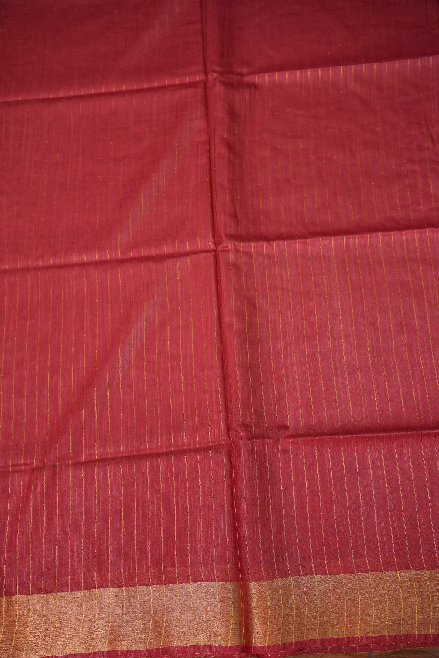 Semi Tussar Staple Saree – Maroon
