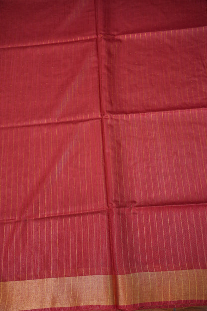 Semi Tussar Staple Saree – Maroon