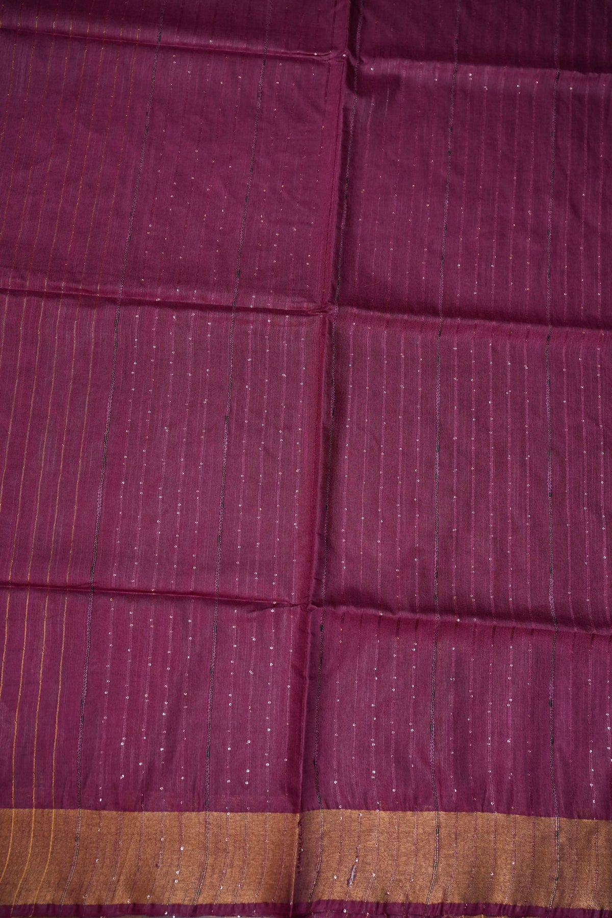 Semi Tussar Staple Saree – Deep Wine