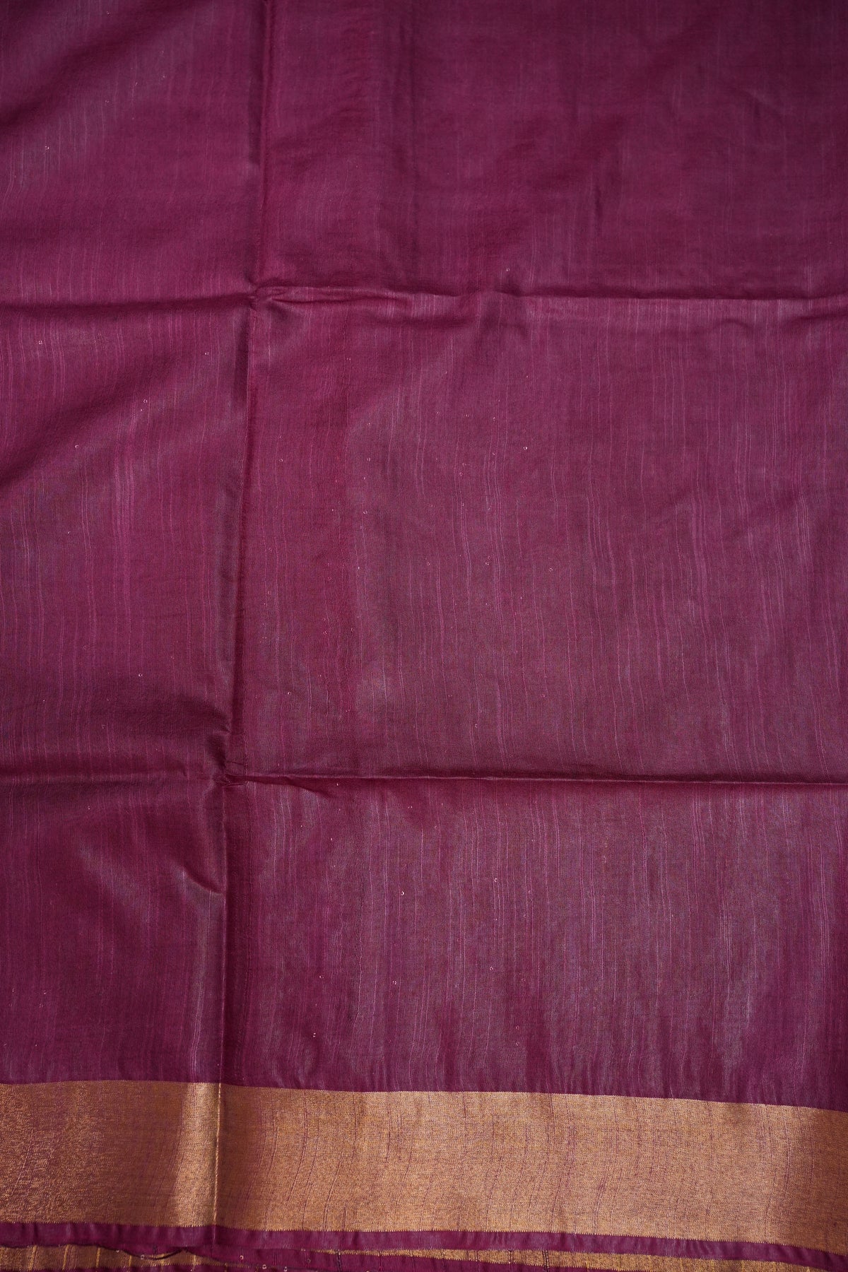 Semi Tussar Staple Saree – Deep Wine