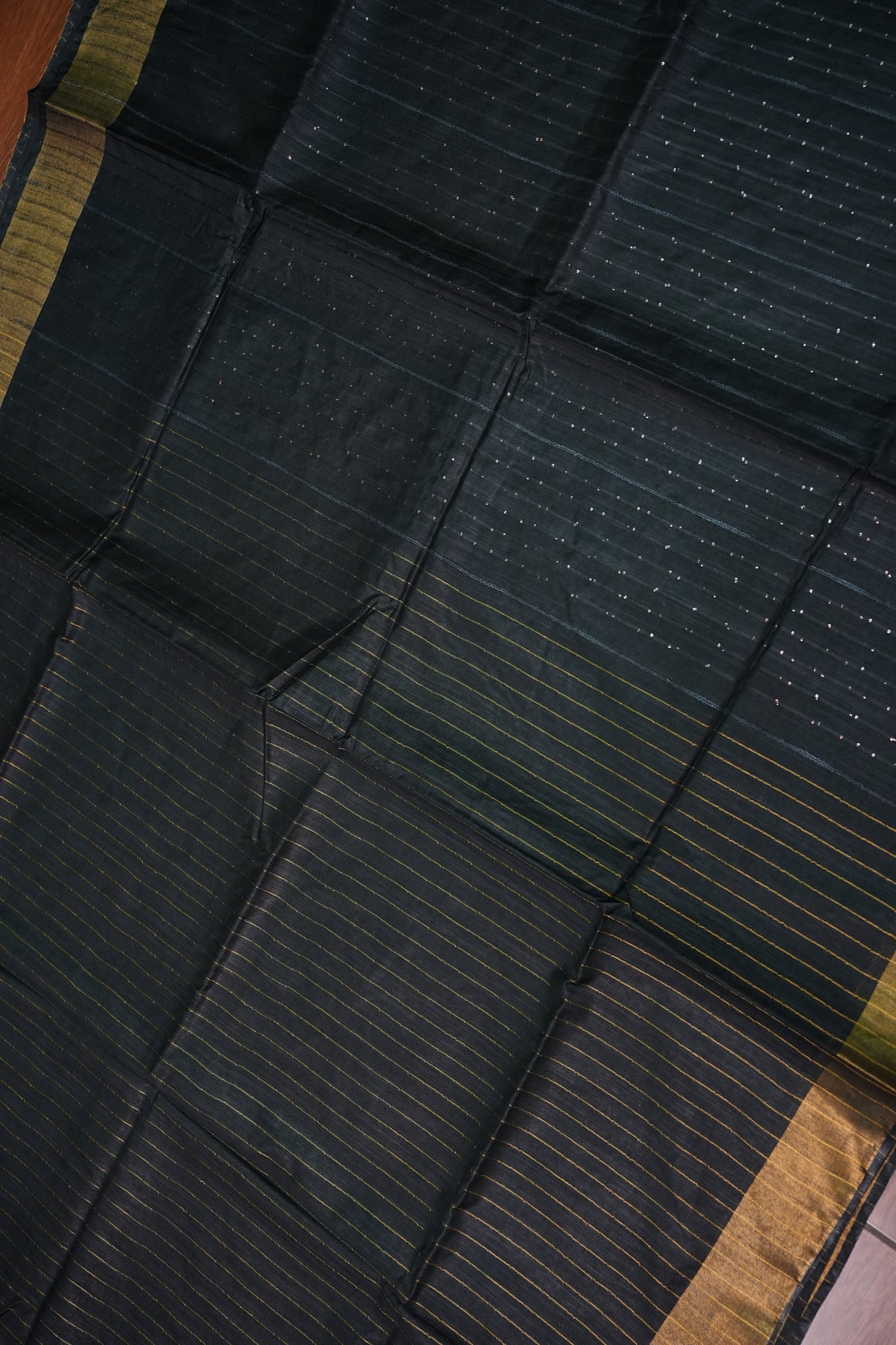 Semi Tussar Staple Saree – Black