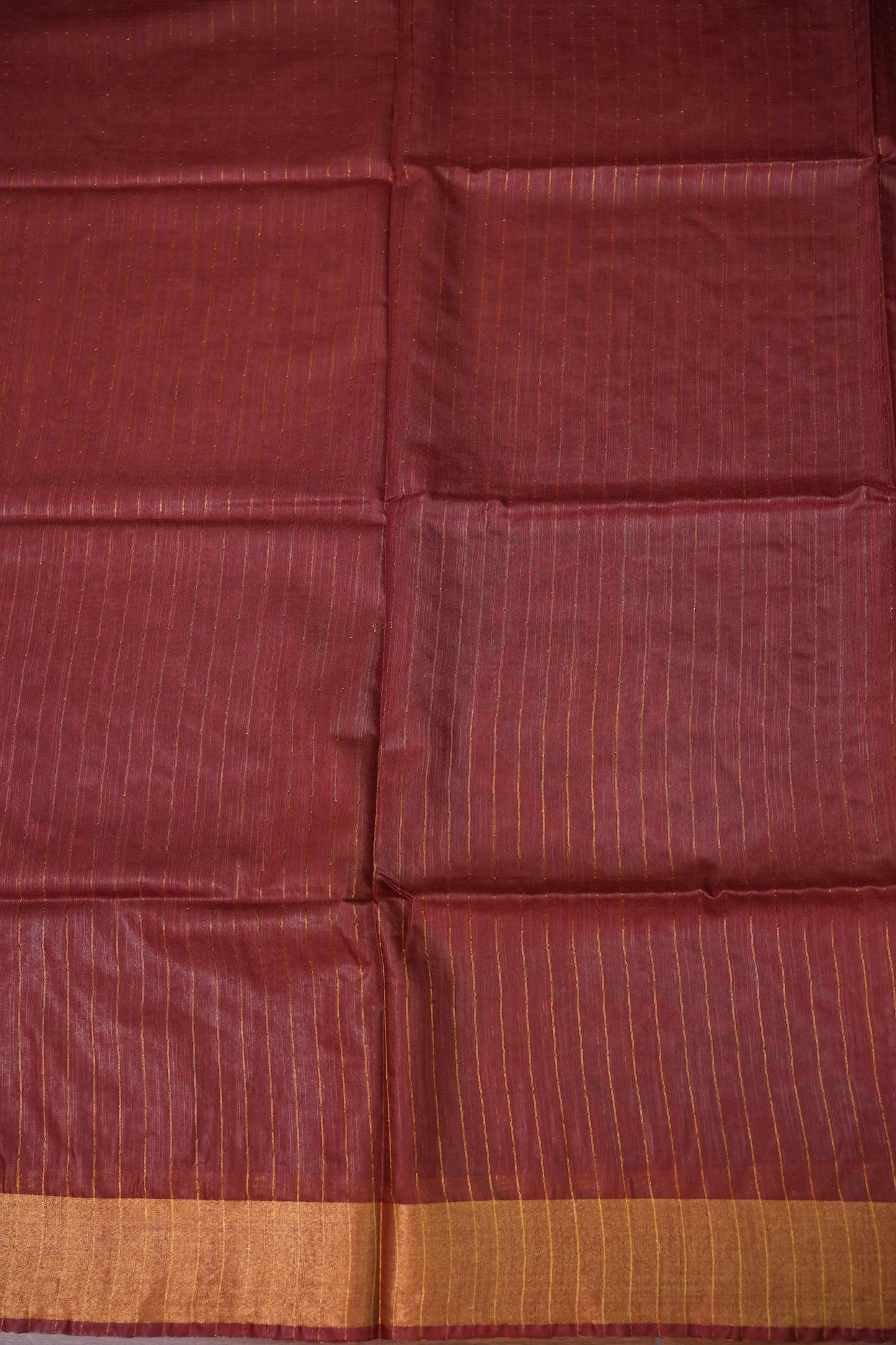 Semi Tussar Staple Saree – Maroon