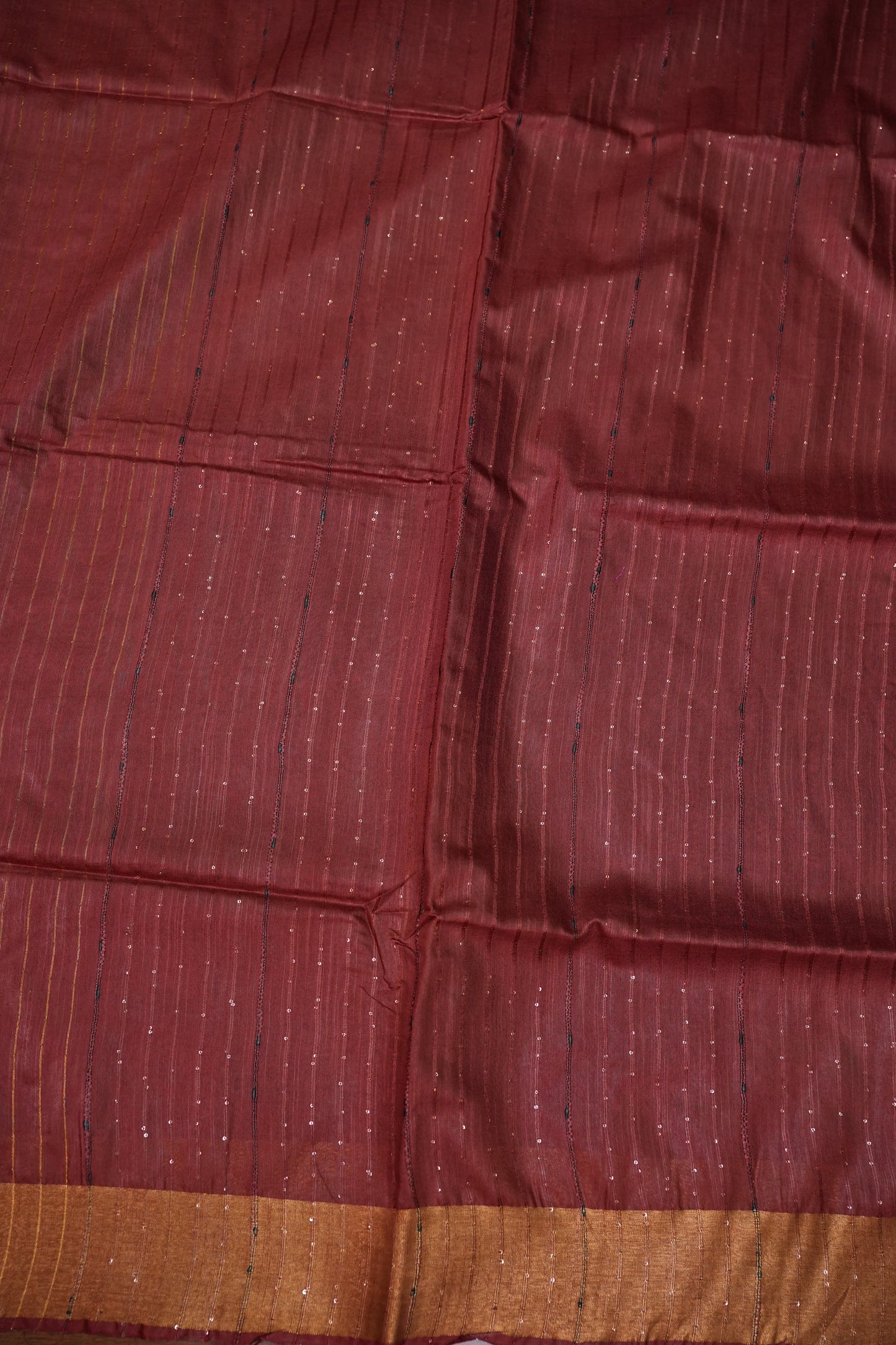 Semi Tussar Staple Saree – Maroon