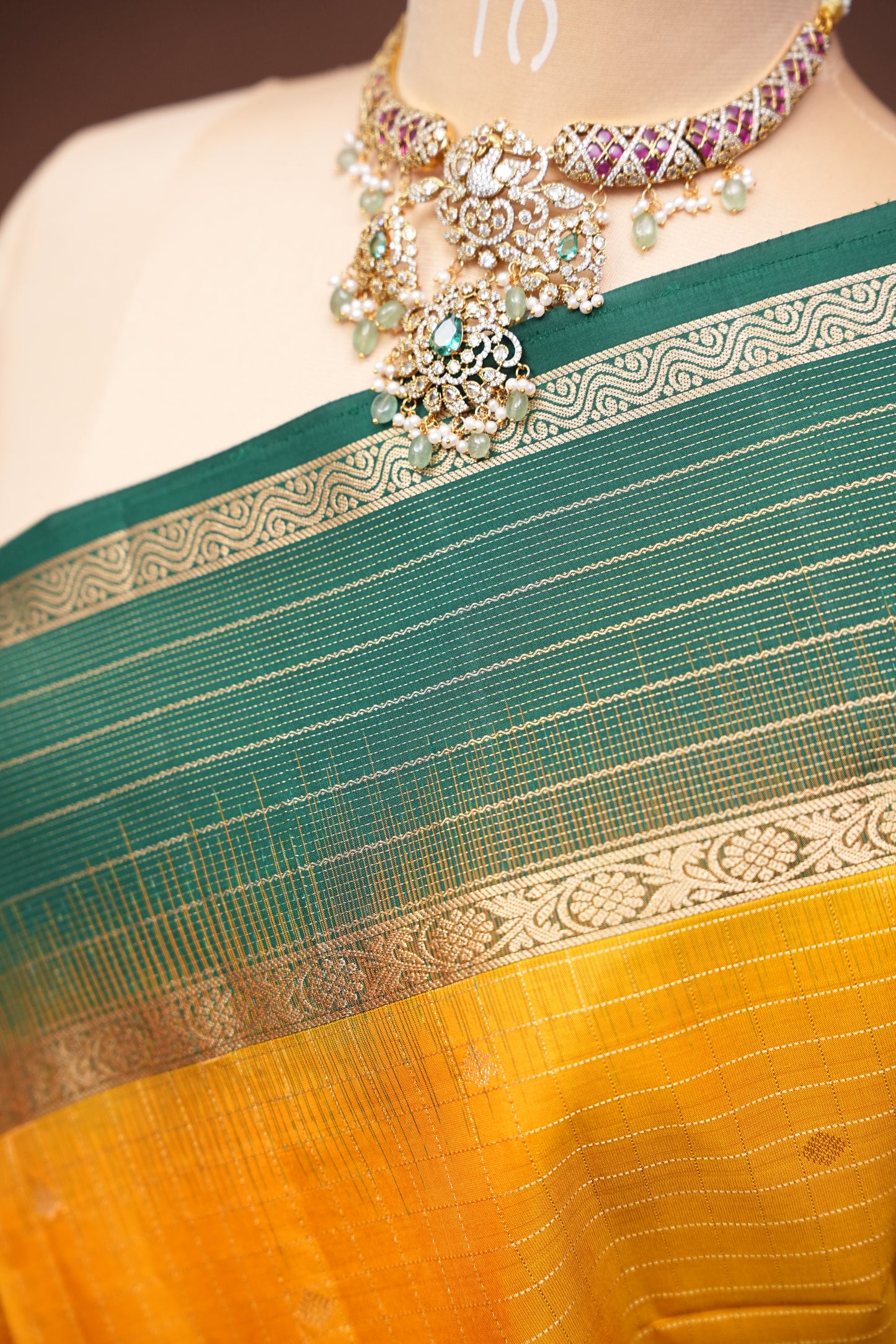 Pure Soft Silk Saree -  Yellow & Green