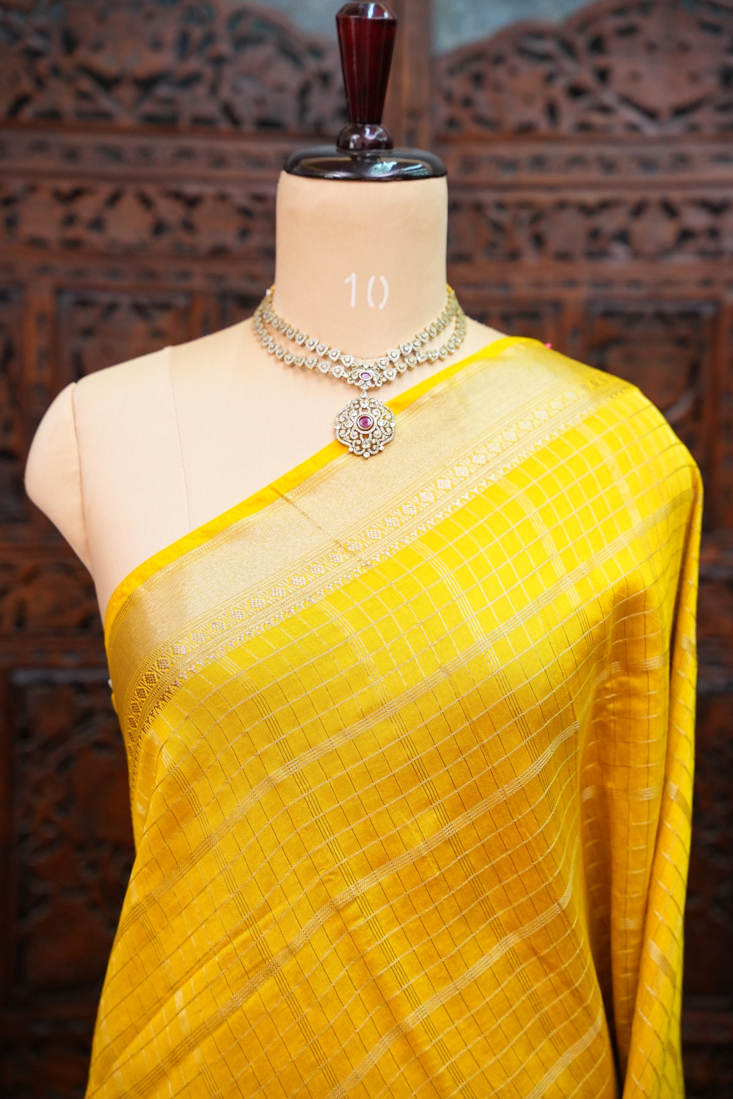 Soft Chanderi Silk Cotton Saree – Yellow