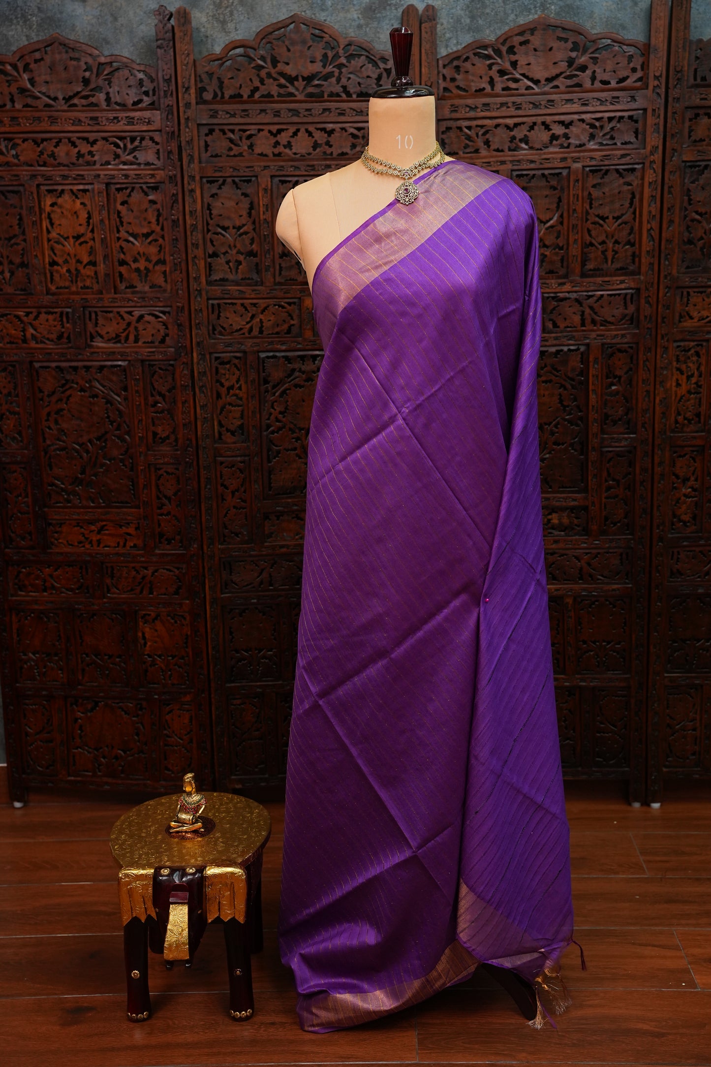 Semi Tussar Staple Saree – Purple