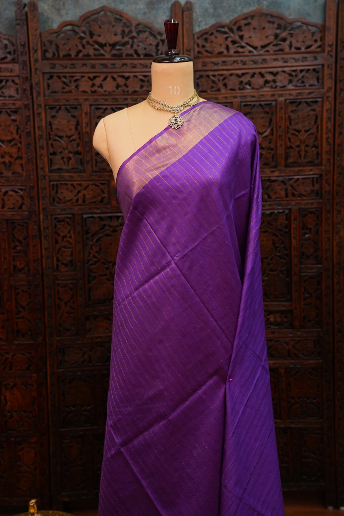 Semi Tussar Staple Saree – Purple