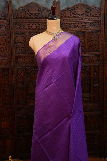 Semi Tussar Staple Saree – Purple