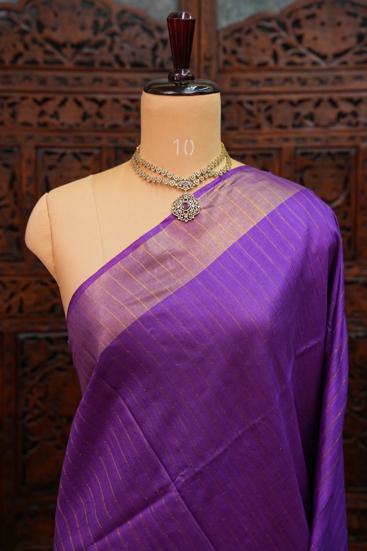 Semi Tussar Staple Saree – Purple