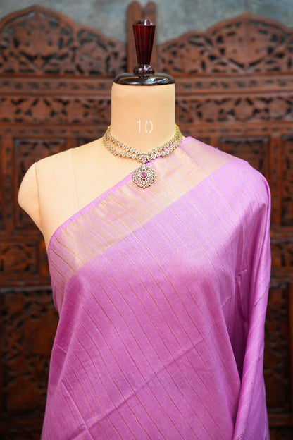 Semi Tussar Staple Saree – Purple
