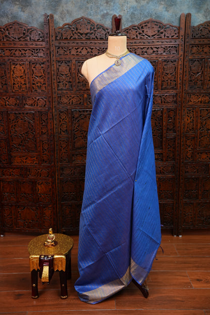 Semi Tussar Staple Saree – Purple