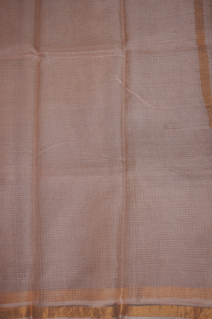 Silk Kota Multicolor Saree - Dusty Nude Shade