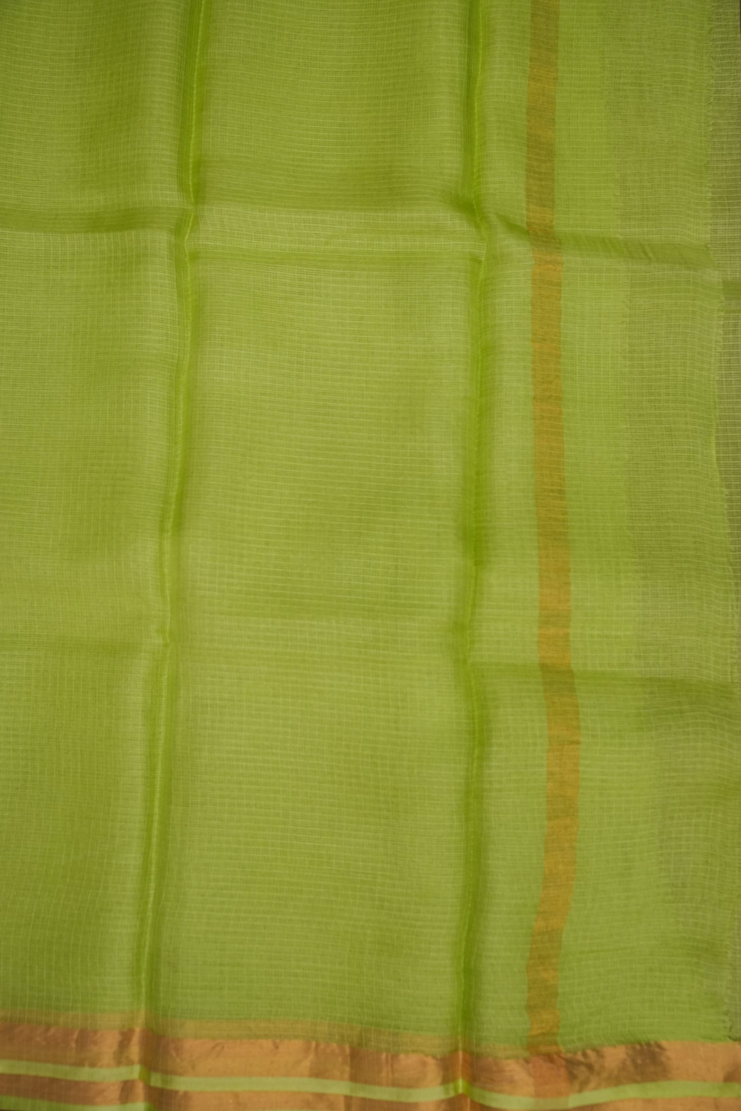 Silk Kota Plain Saree - Sage Green