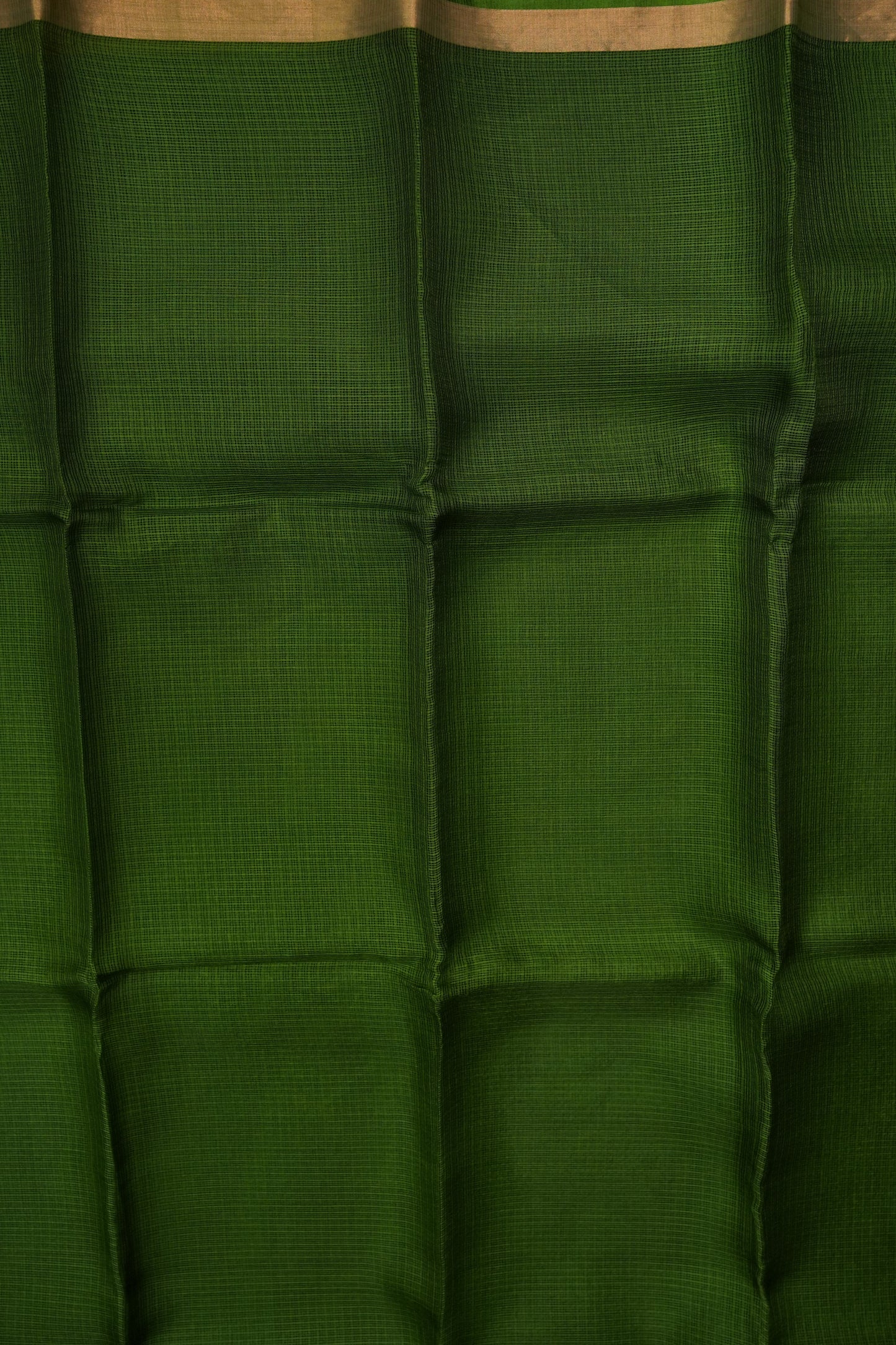 Silk Kota Plain Saree - Green