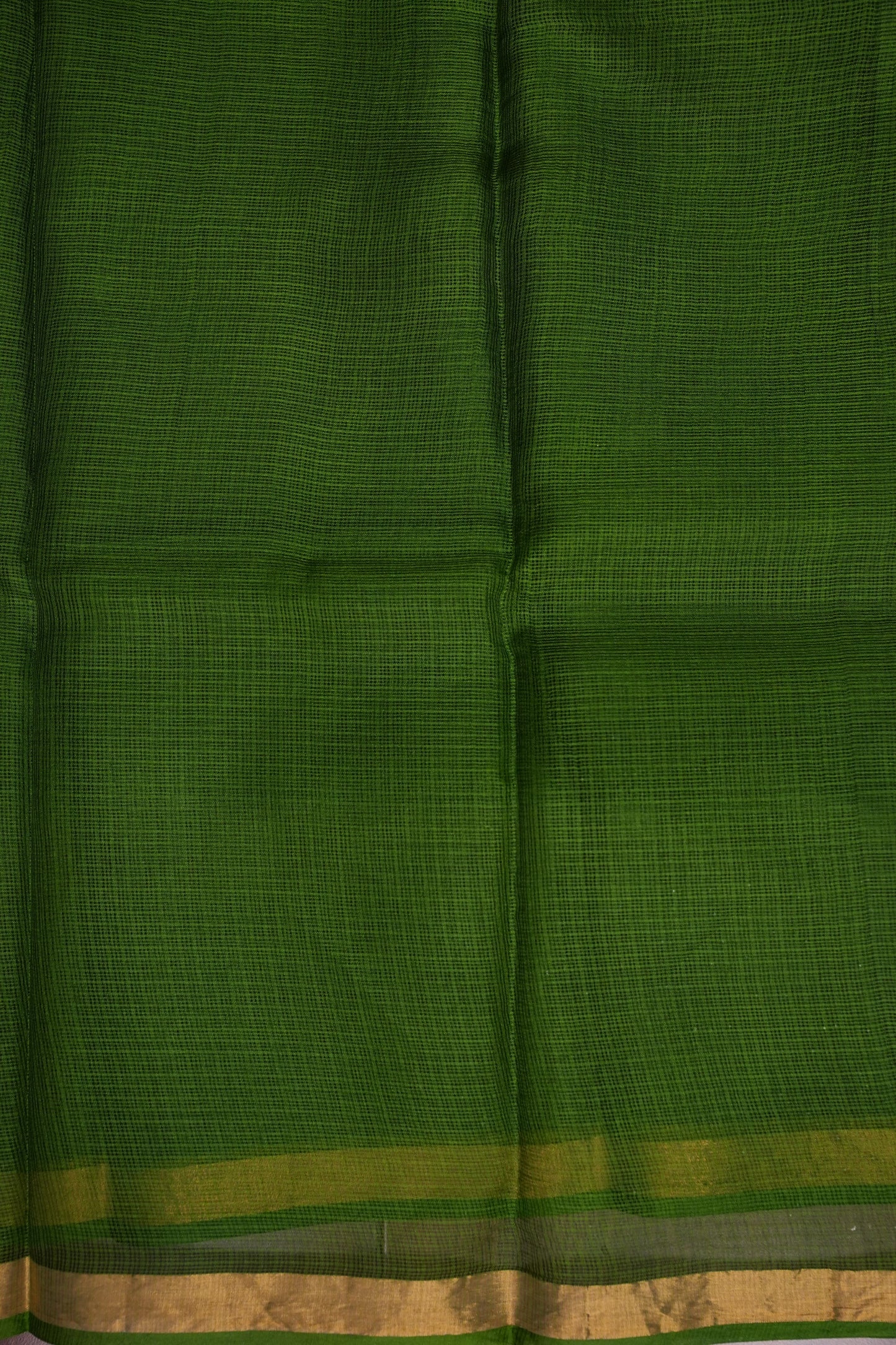 Silk Kota Plain Saree - Green