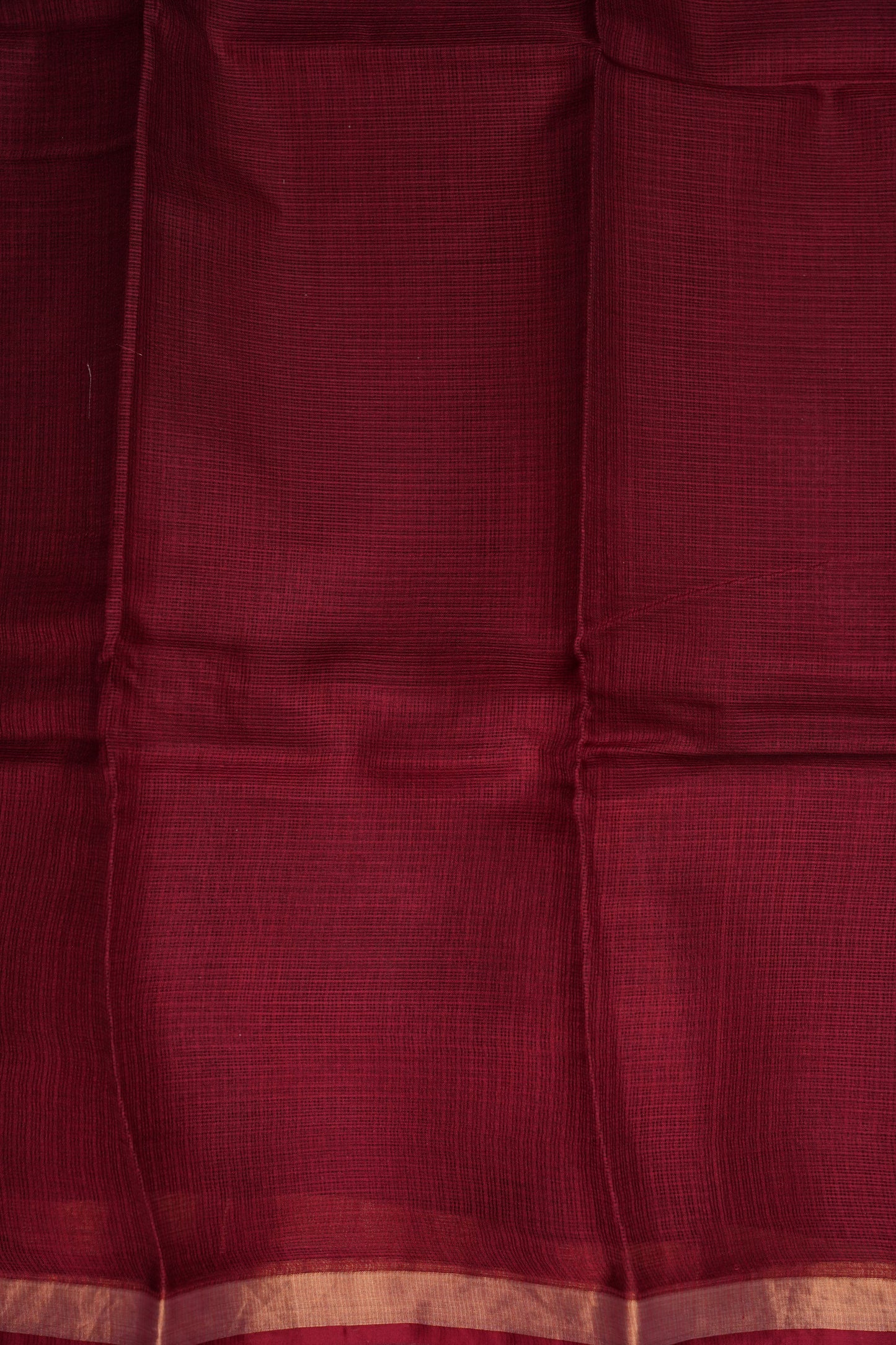 Silk Kota Plain Saree - Maroon