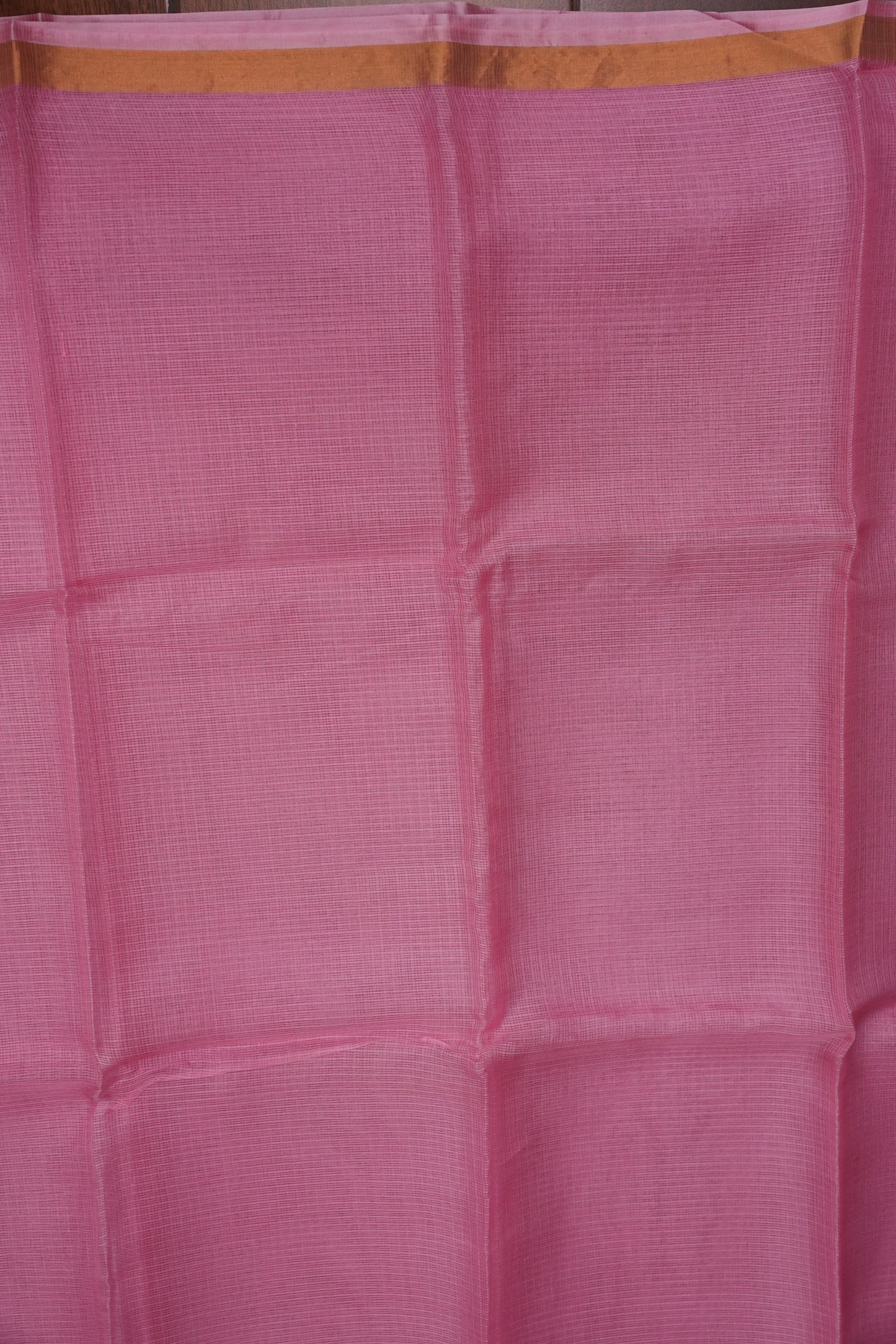 Silk Kota Plain Saree - Blush Pink