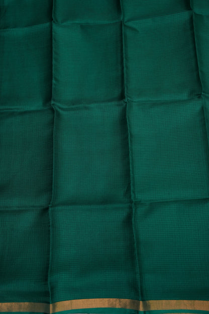 Silk Kota Plain Saree - Teal Green