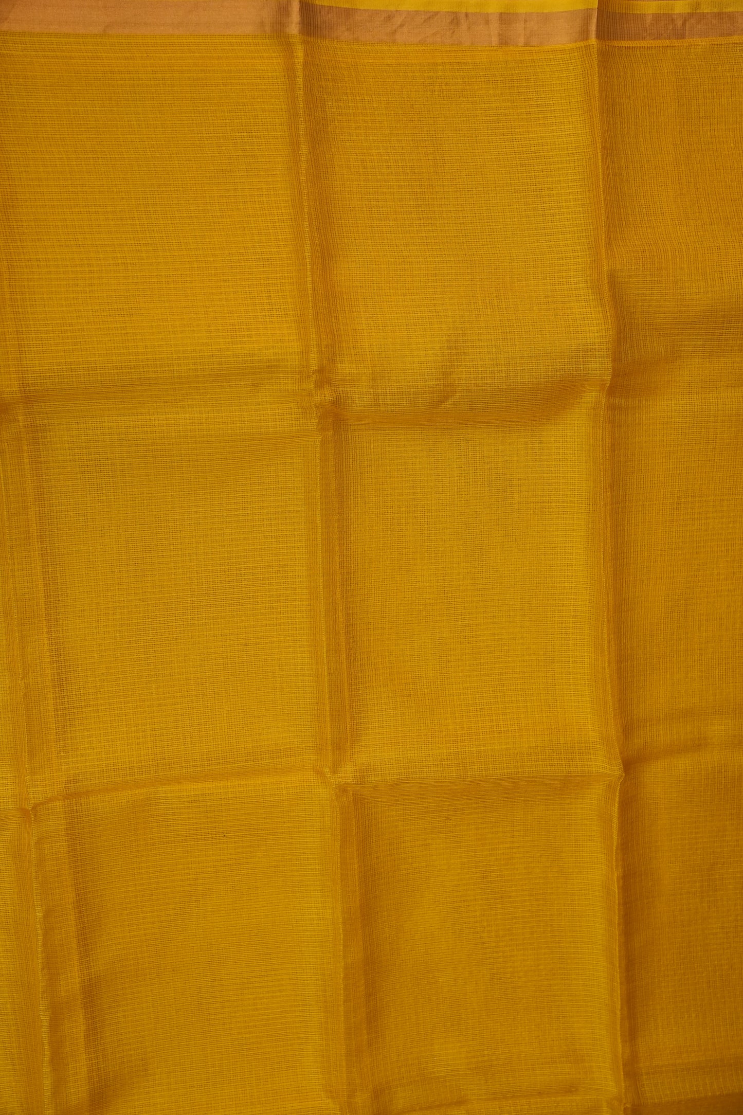 Silk Kota Plain Saree - Yellow