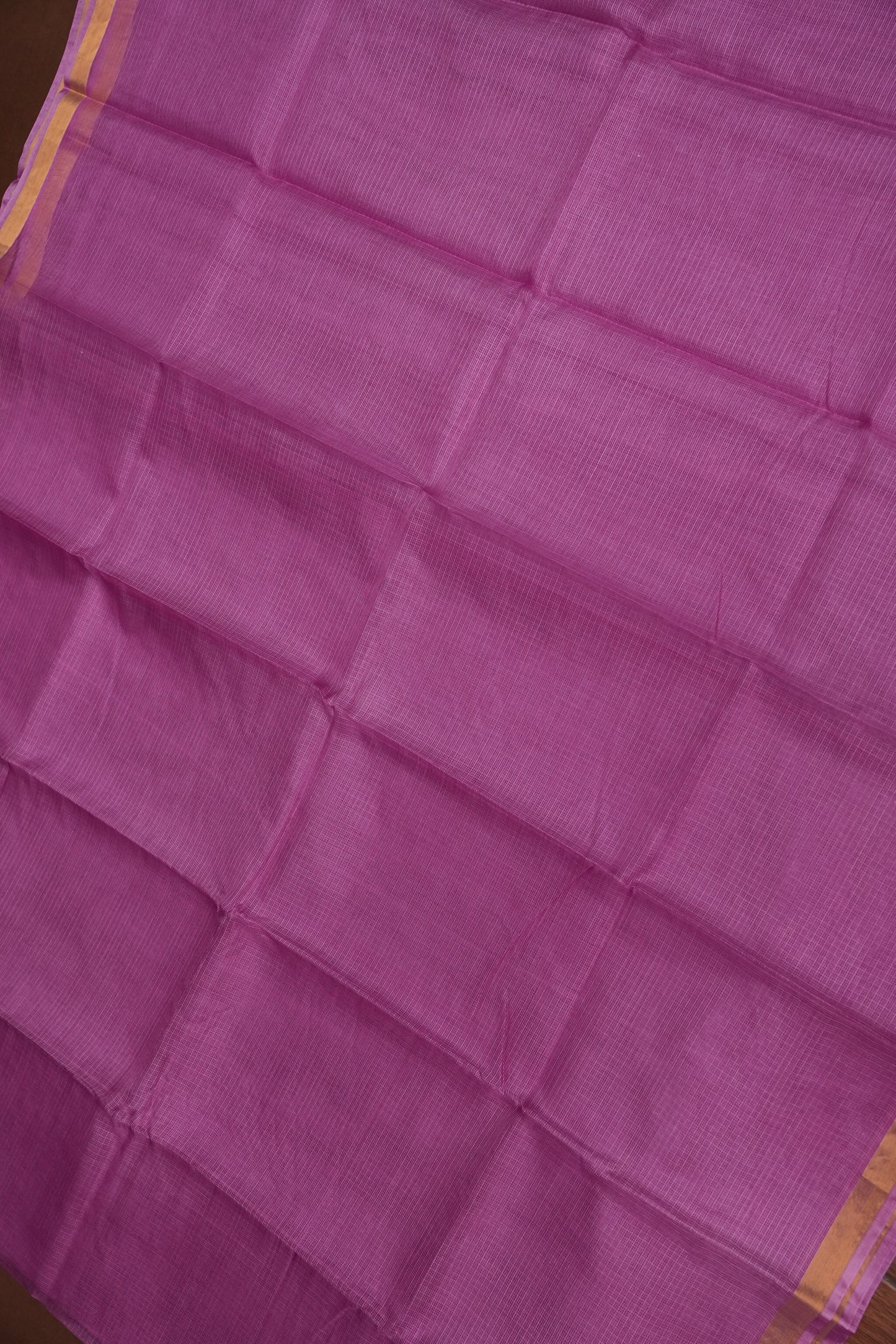 Silk Kota Plain Saree - Candy Pink