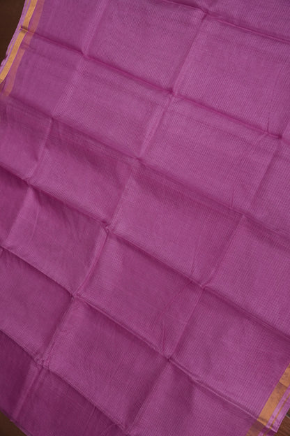 Silk Kota Plain Saree - Candy Pink