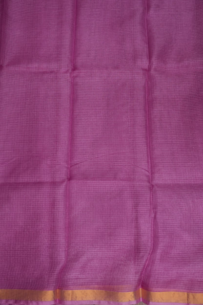 Silk Kota Plain Saree - Candy Pink