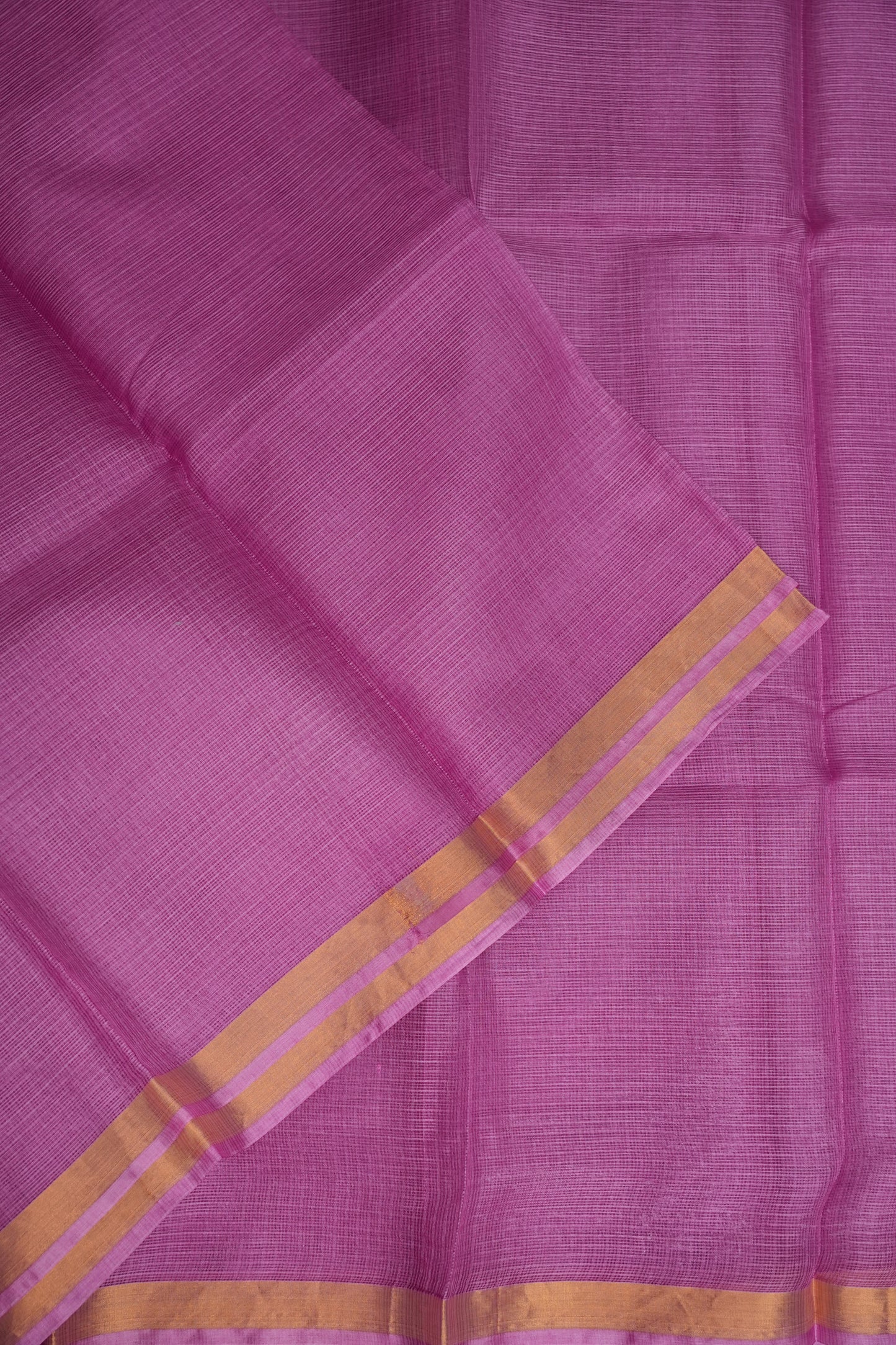 Silk Kota Plain Saree - Candy Pink