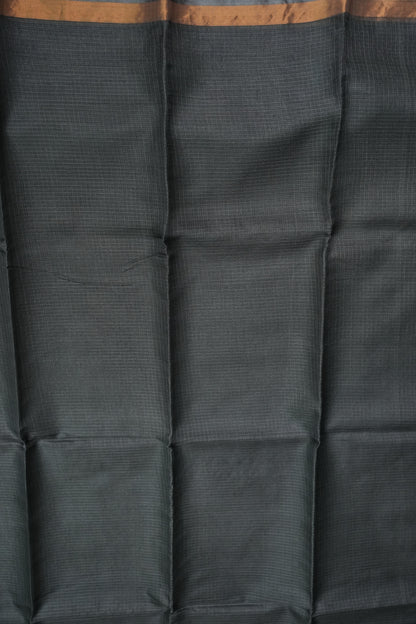 Silk Kota Plain Saree - Grey
