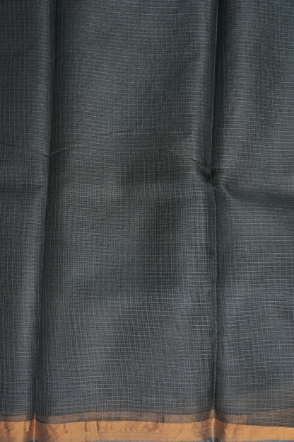 Silk Kota Plain Saree - Grey