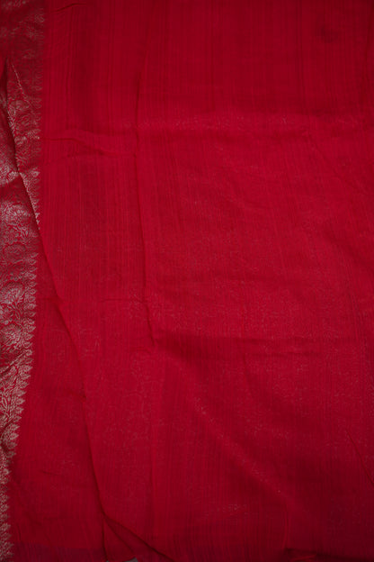 Soft Matka Banarasi Saree with Needle Design Work – Pink