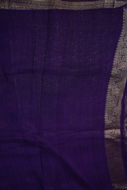 Soft Matka Banarasi Saree with Needle Design Work – Purple