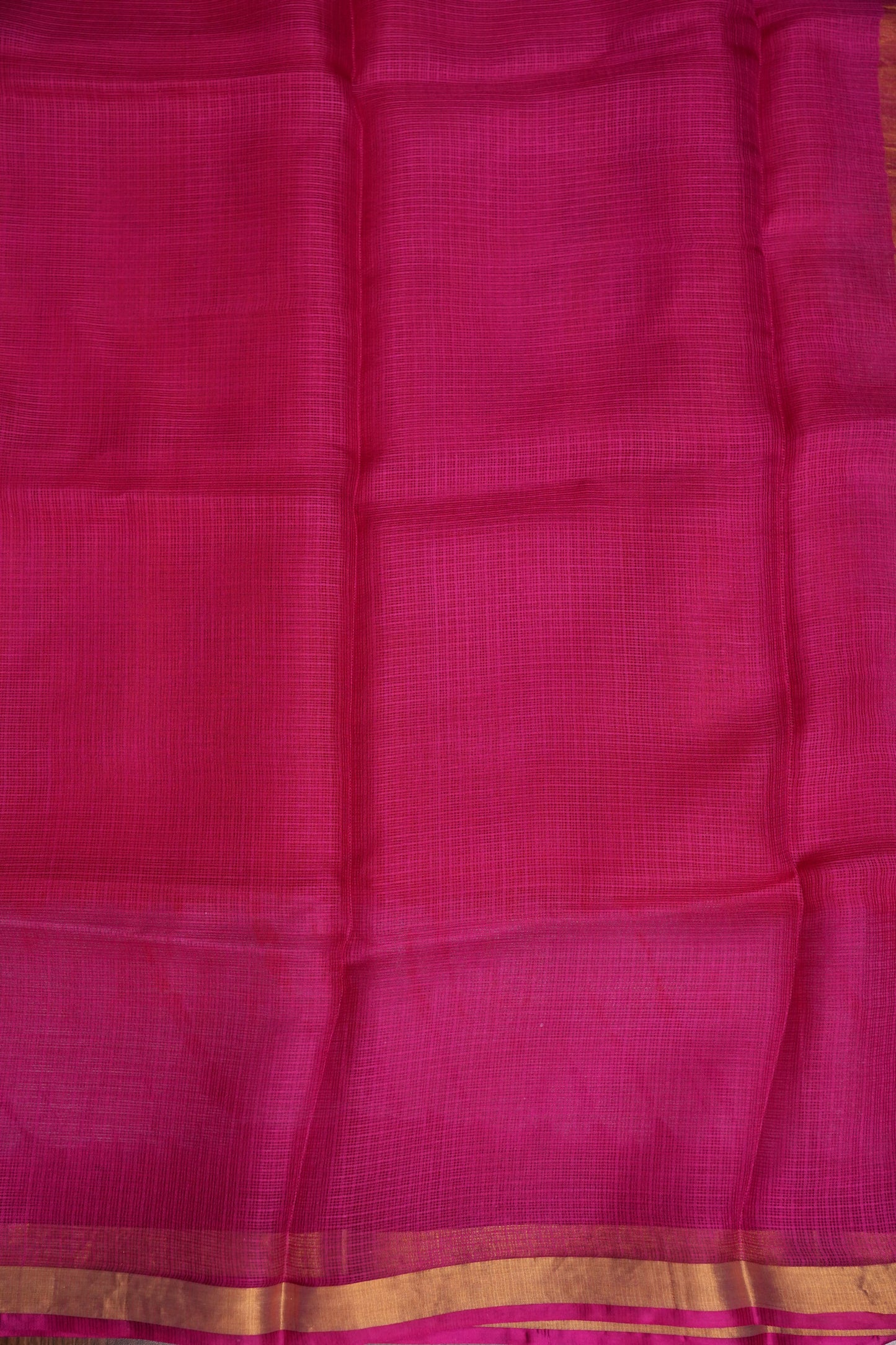 Silk Kota Shibori Tie & Dye Saree - Orange and Pink