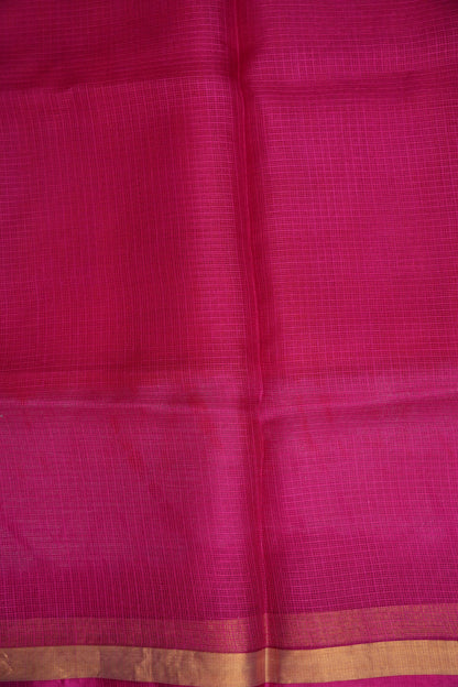 Silk Kota Shibori Tie & Dye Saree - Orange and Pink