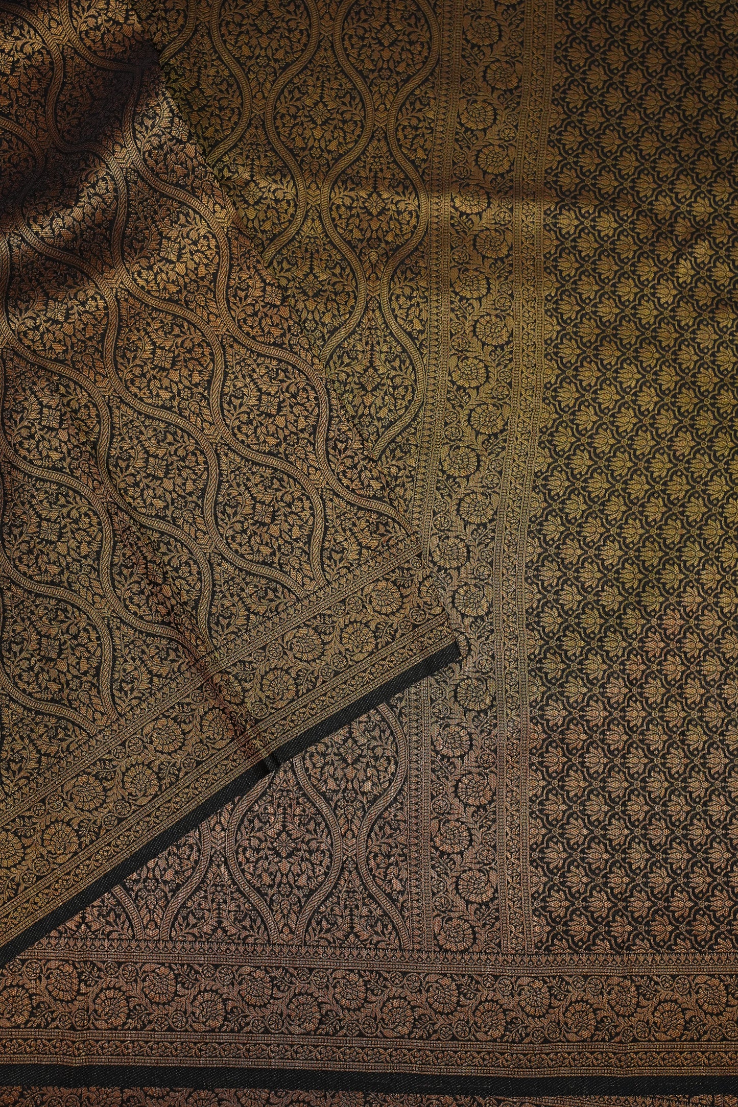 Soft Banarasi Semi Silk Full Brocade Saree – Black