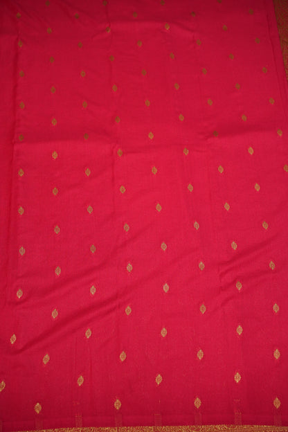 Soft Banarasi Semi Silk Saree with Full Brocade Body – Red & Antique Gold