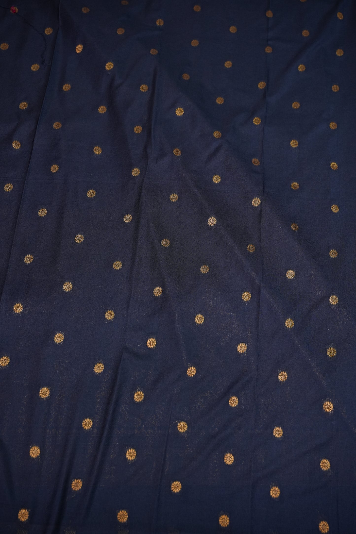 Soft Banarasi Semi Silk Saree with Full Brocade Body – Black & Antique Gold