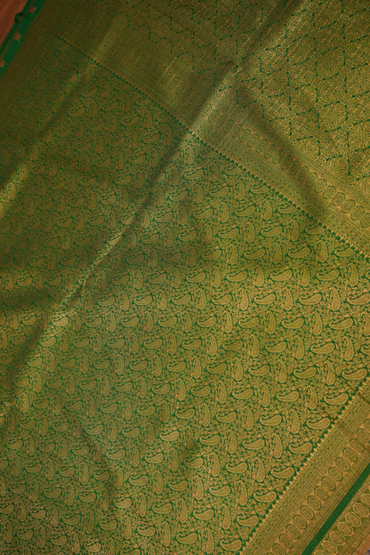 Soft Banarasi Semi Silk Full Brocade Saree – Green