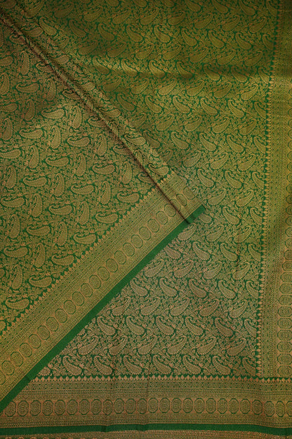 Soft Banarasi Semi Silk Full Brocade Saree – Green