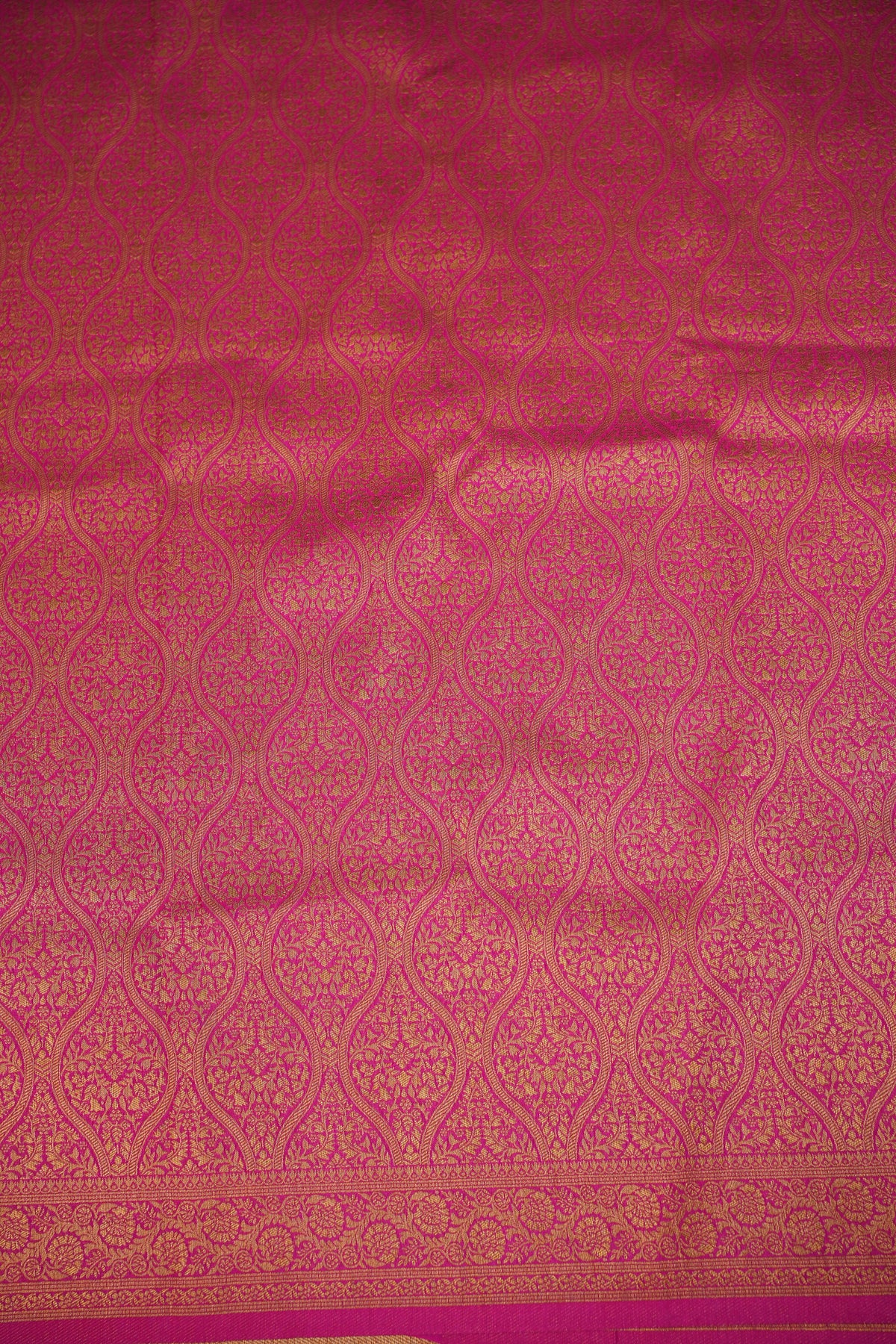 Soft Banarasi Semi Silk Full Brocade Saree – Rani Pink