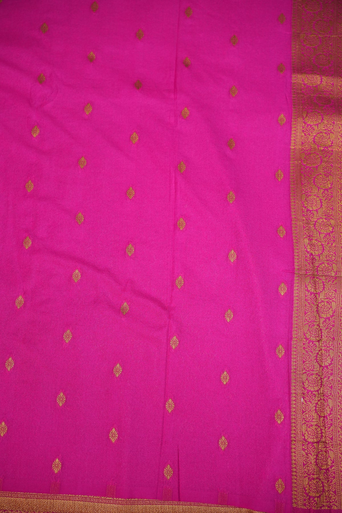 Soft Banarasi Semi Silk Full Brocade Saree – Rani Pink