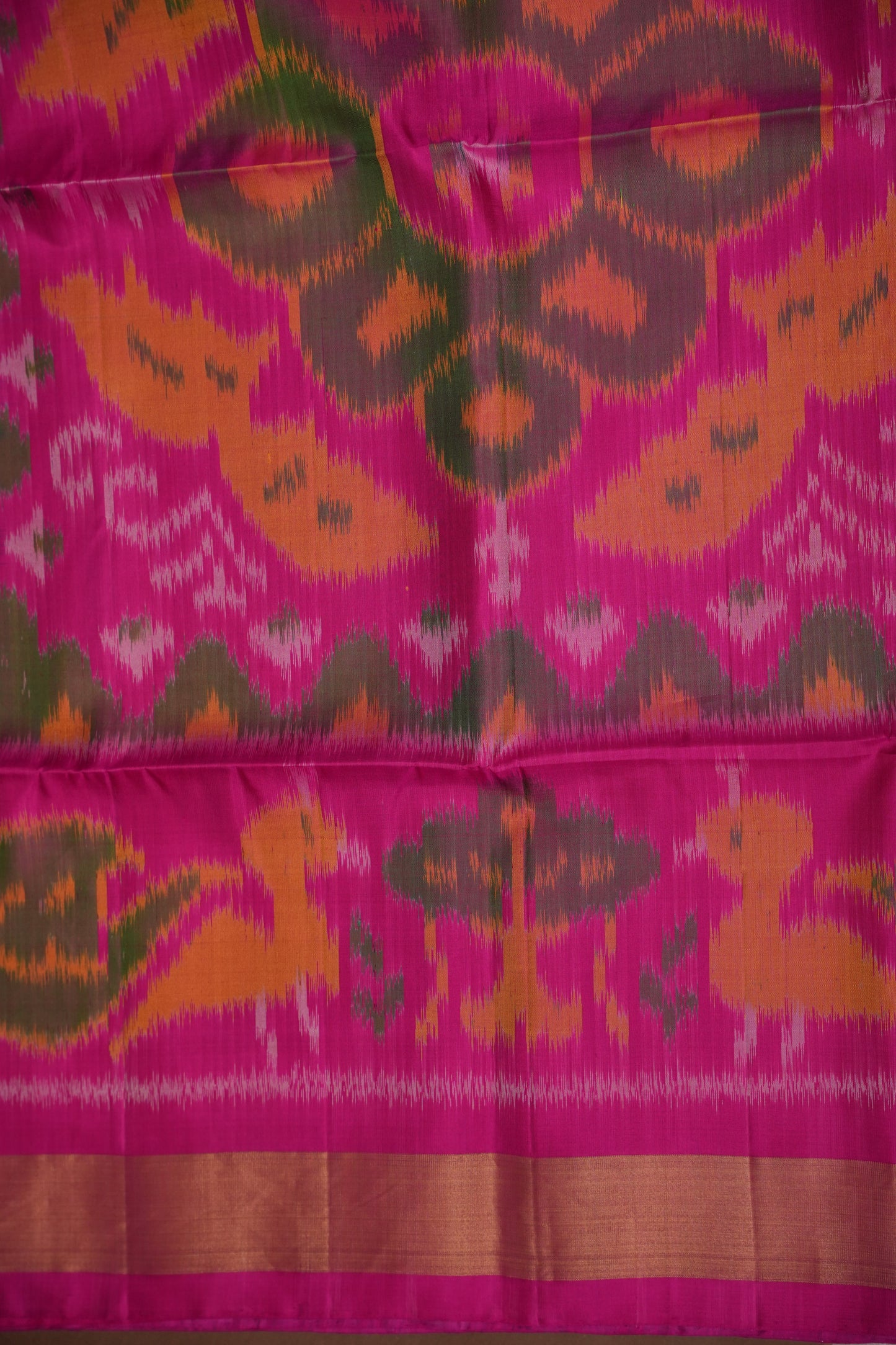 Pure Ikkat Soft Silk Saree – Royal Blue & Pink
