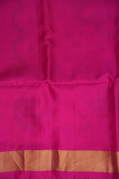 Pure Ikkat Soft Silk Saree – Royal Blue & Pink